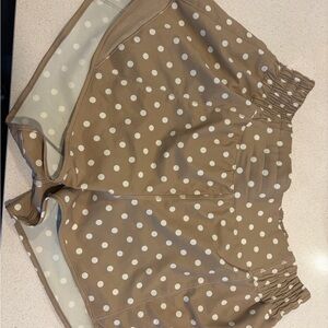 Lululemon - Polka Dot Tan + White Hotty Hot High-rised Lined Running Shorts
